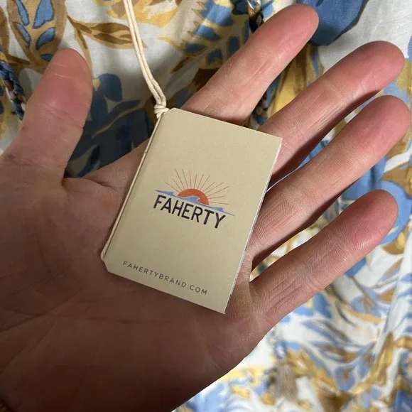 Faherty Dress Womens XS Multicolor Paradise Blossom Floral Maxi Sundress Strappy - Picture 5 of 11